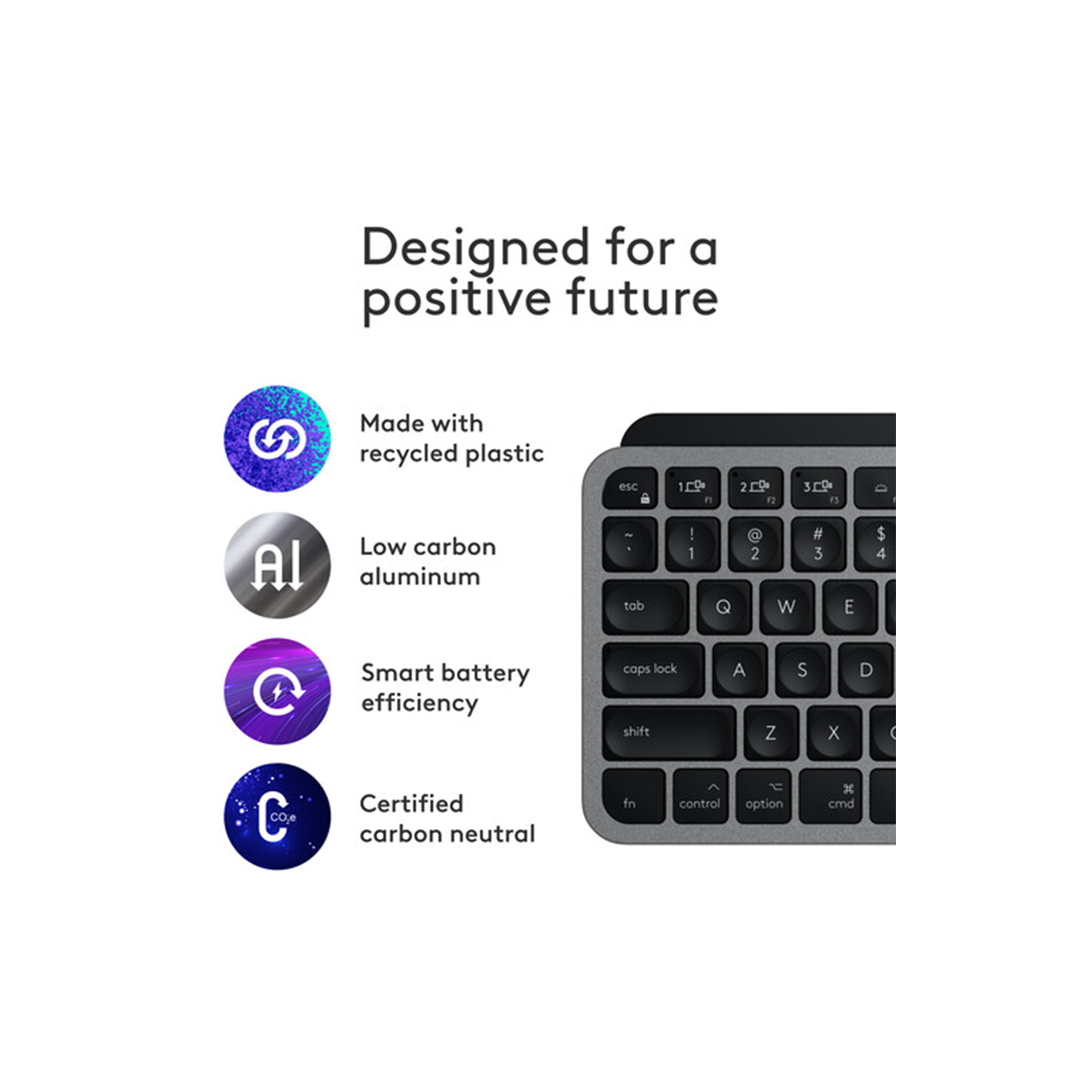 Logitech MX Keys Mini Wireless Keyboard for Mac - Space Gray in Qatar Logitech MX Keys Mini Wireless Keyboard for Mac - Space Gray in Qatar